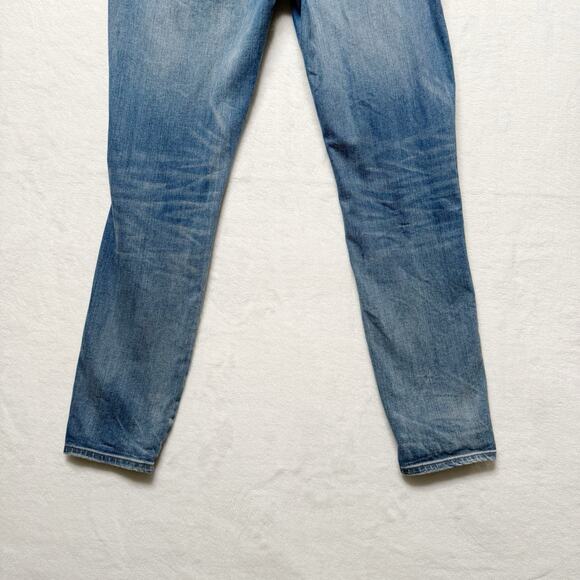 MADEWELL Skinny Denim Overalls Stretch Faded Distressed Blue Denim C2166 Sz S - Picture 9 of 11